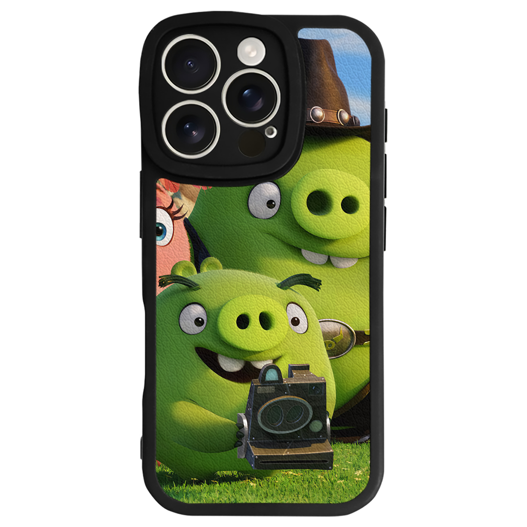 （画像用） Angry Birds アングリーバード 【iPhone 16シリーズ対応】シリコンスマホケース（レザー調） 材質：シリコン
